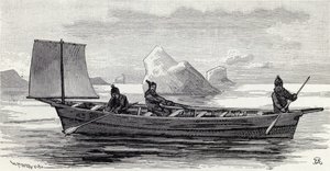 Eskimos in an Umiak, from 